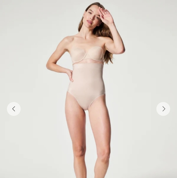 SPANX High-Waisted Shape Thong in Tan Size L - Picture 8 of 9